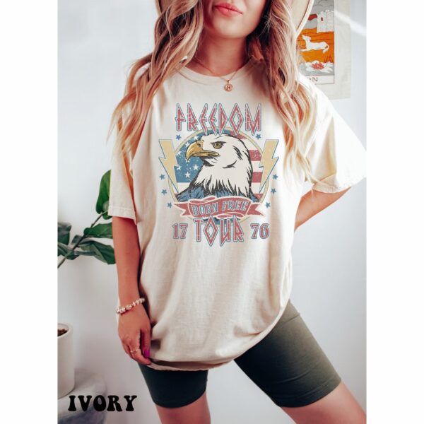 Retro 4th of July Comfort Colors Shirt, Fourth of July Shirt, Independence Day Tee - Image 3