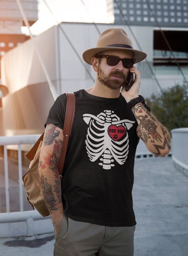Dog Dad Gift, Dog Dad Shirt, Skeleton Shirt, Fathers Day Shirt - Image 3