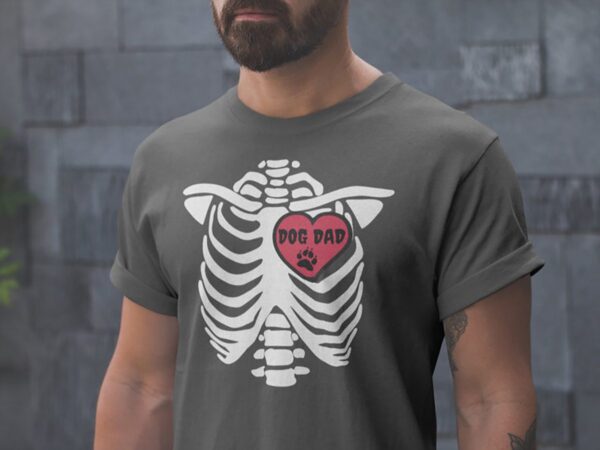 Dog Dad Gift, Dog Dad Shirt, Skeleton Shirt, Fathers Day Shirt - Image 2