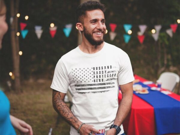 Dad USA Flag Patriotic Shirt, Fathers Day Gift, Best Dad Gifts - Image 2