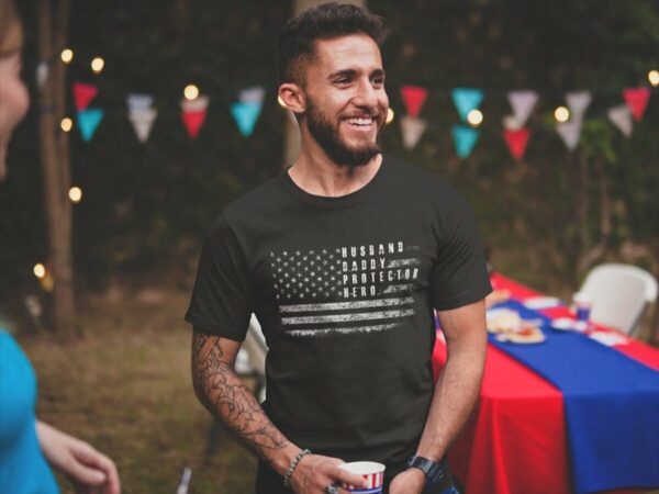 Dad USA Flag Patriotic Shirt, Fathers Day Gift, Best Dad Gifts
