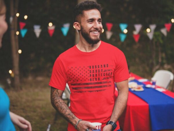 Dad USA Flag Patriotic Shirt, Fathers Day Gift, Best Dad Gifts - Image 3